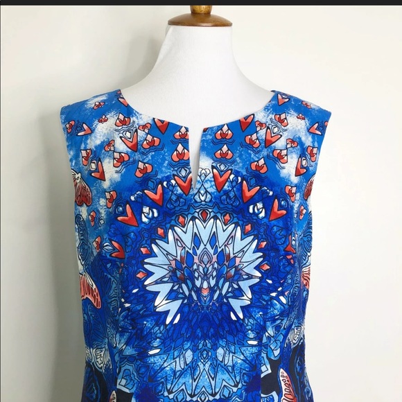 Laundry Shelli Segal 100% Silk Dress Butterflies Sz. 10 - Picture 6 of 10